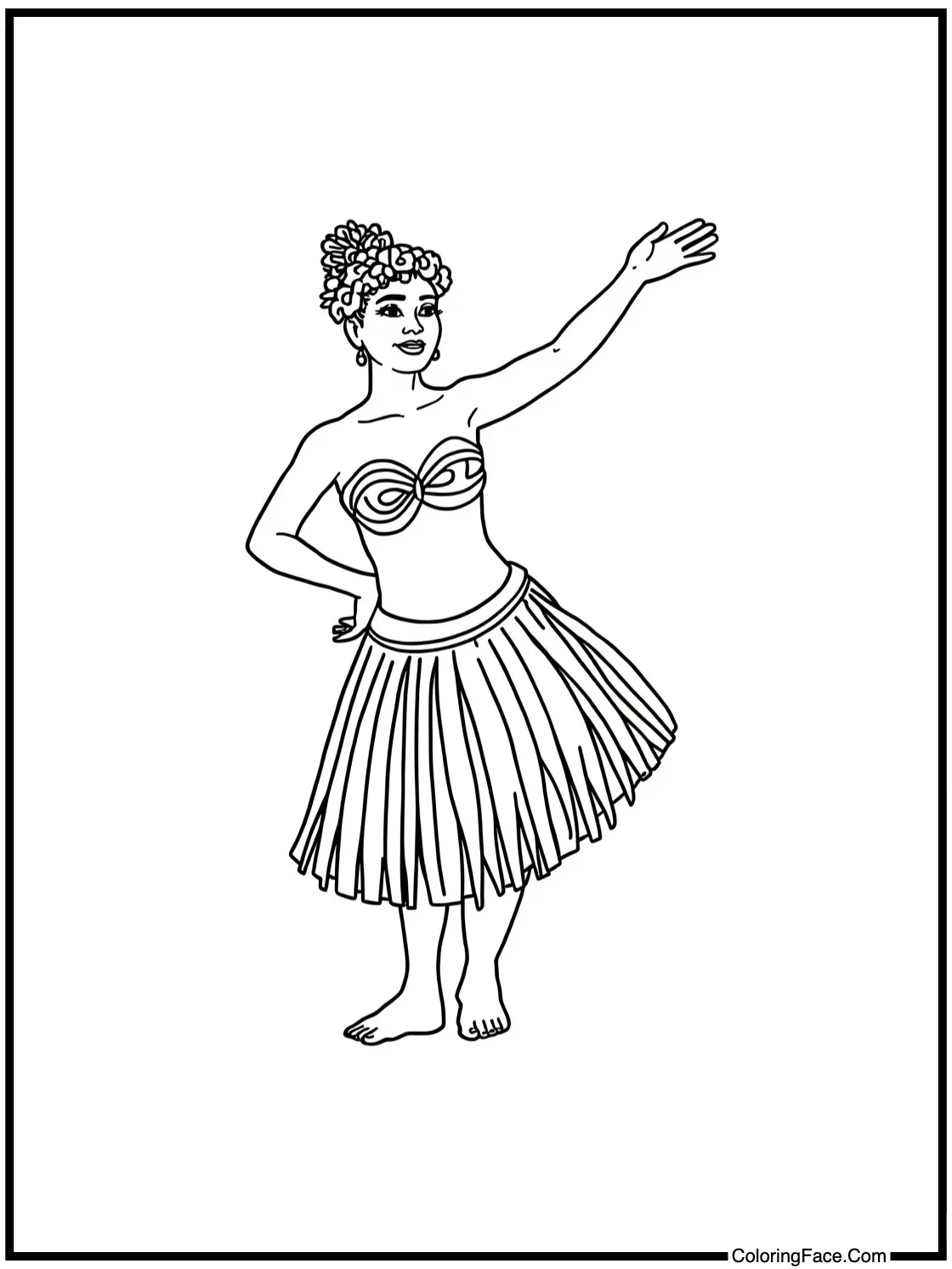 Hula dancer performs