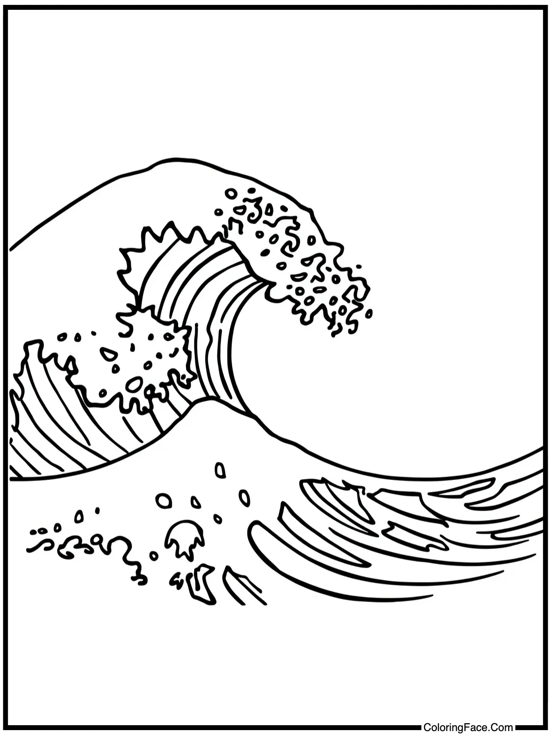 Ocean waves breaking