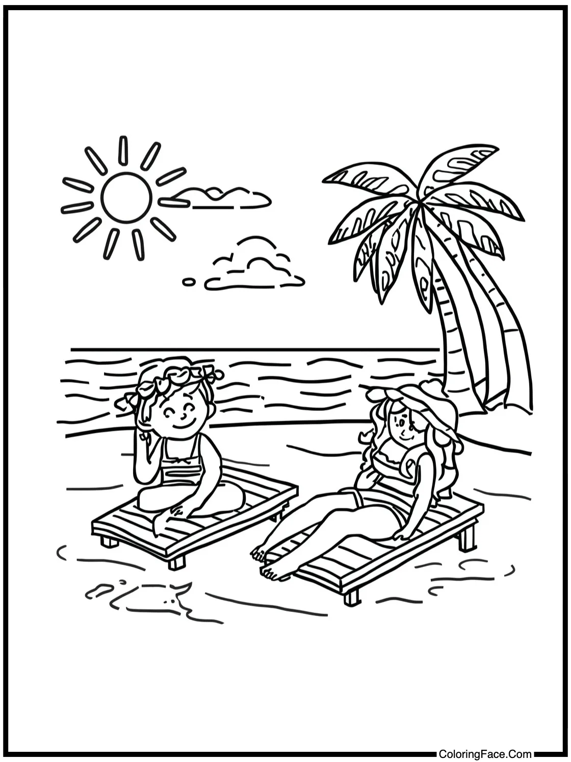 Sunbathers enjoying warmth