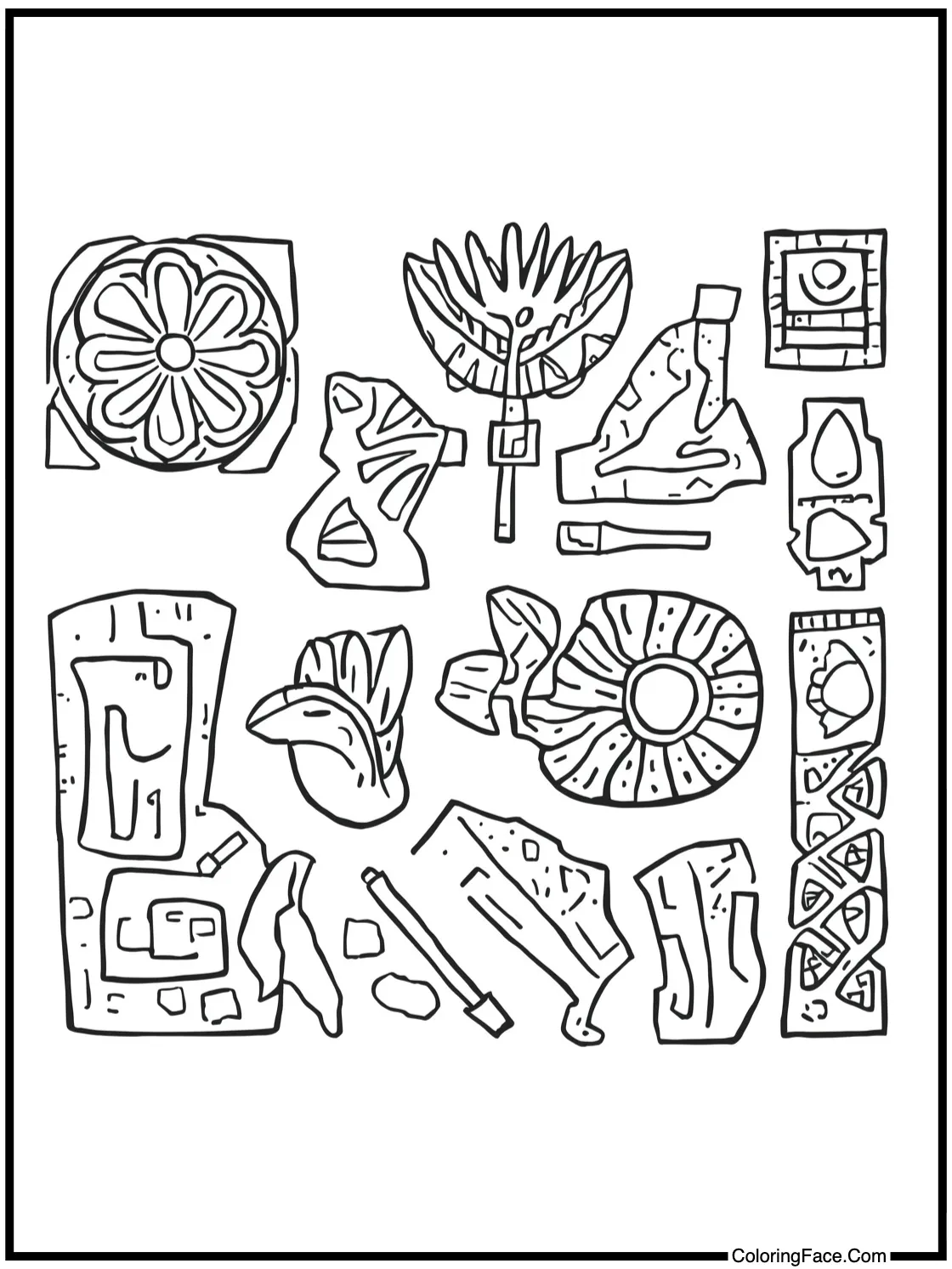 Ancient petroglyphs carved