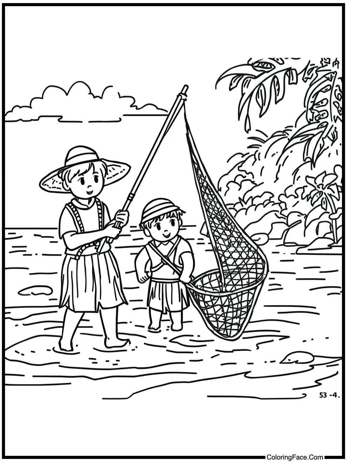 Fishermen casting nets