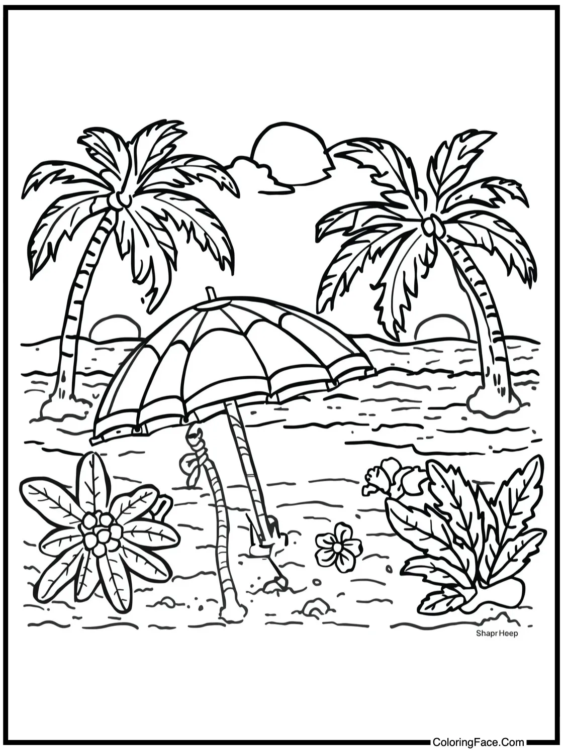 Colorful beach umbrellas