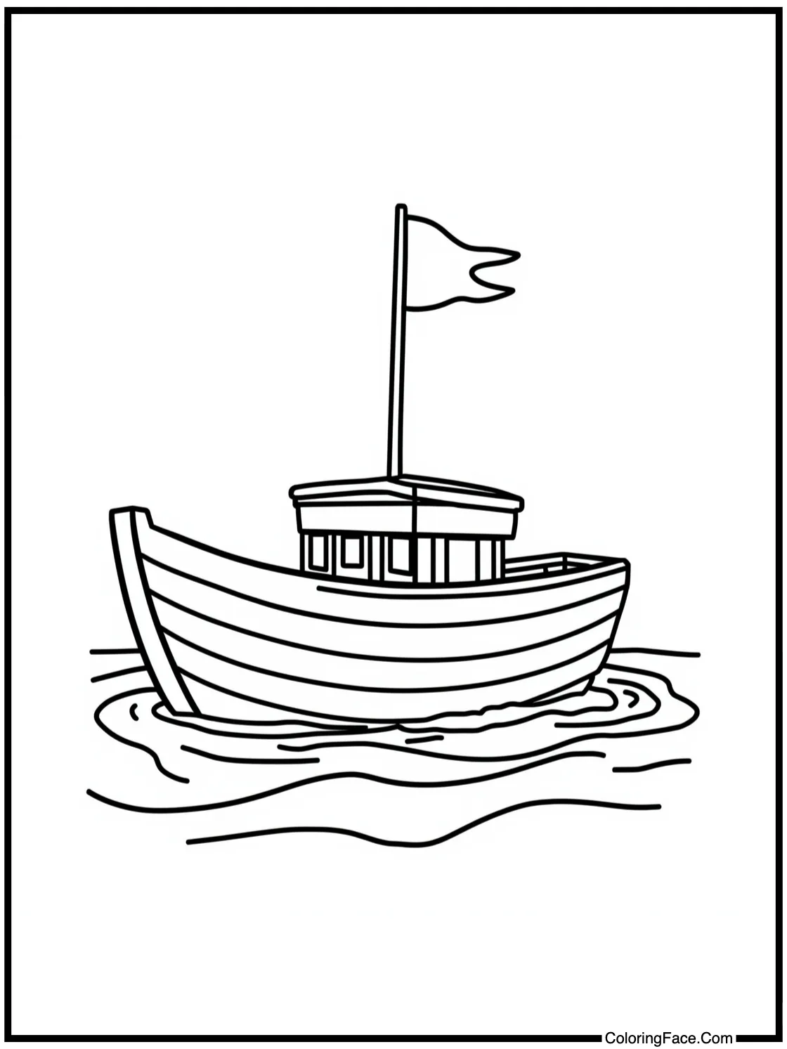 Boat gently floating