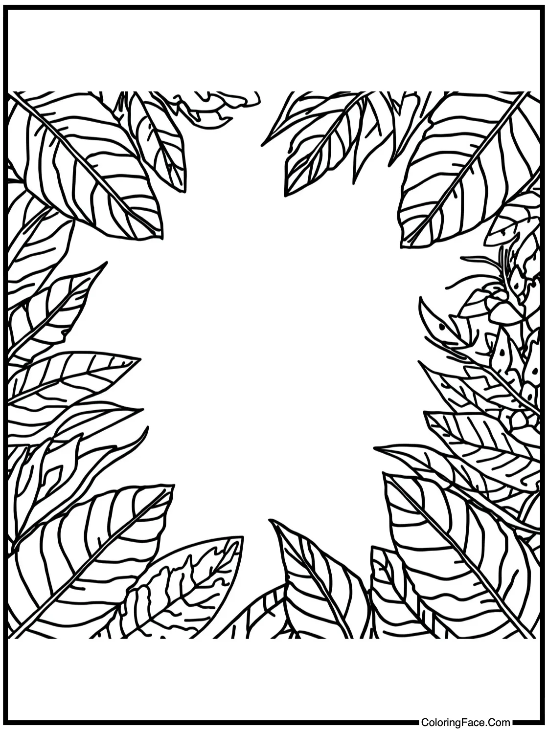 Lush tropical foliage