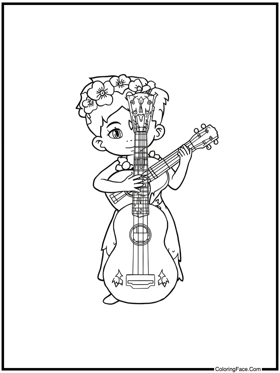 Ukulele playing music