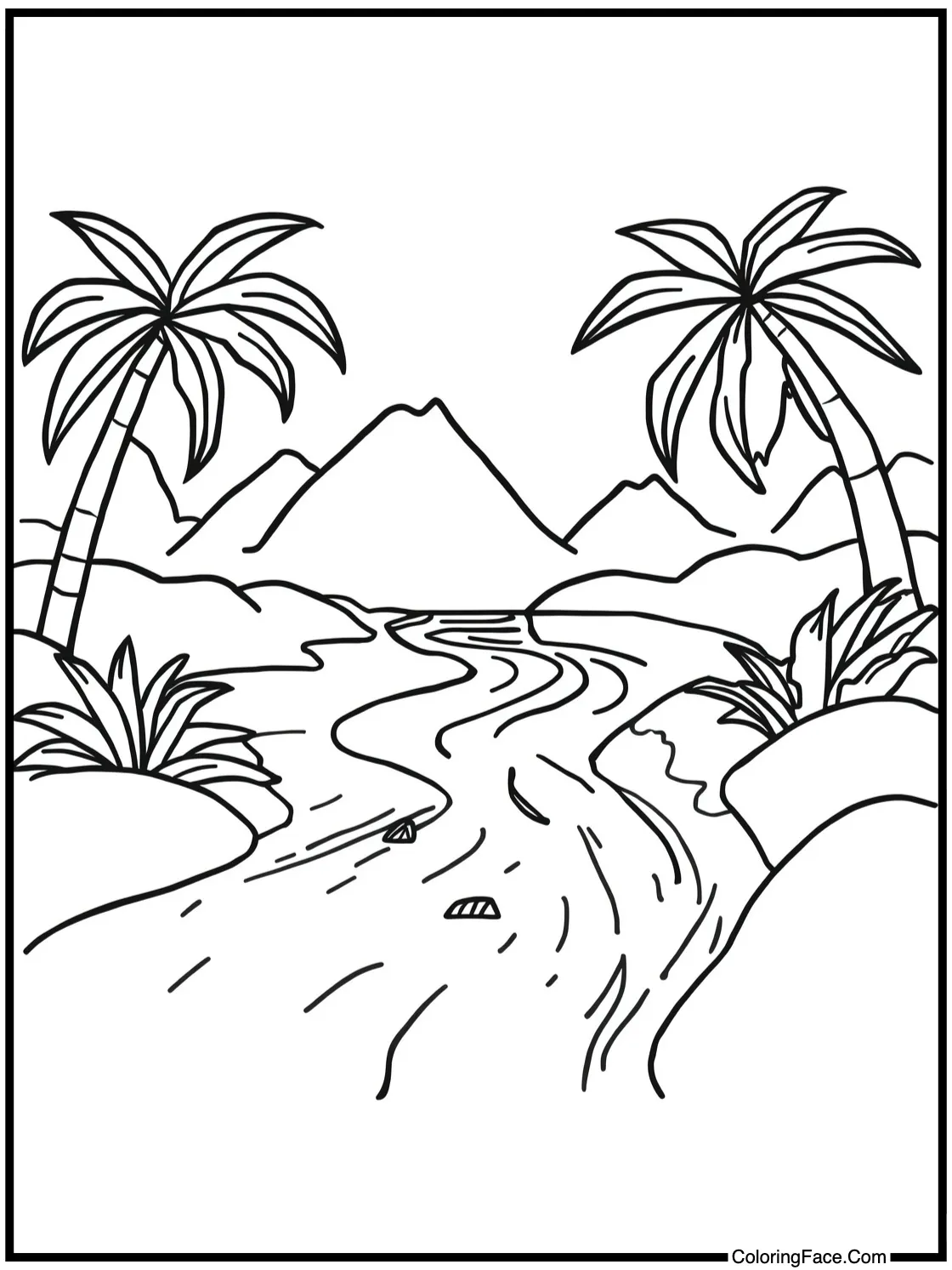 Gentle river flowing