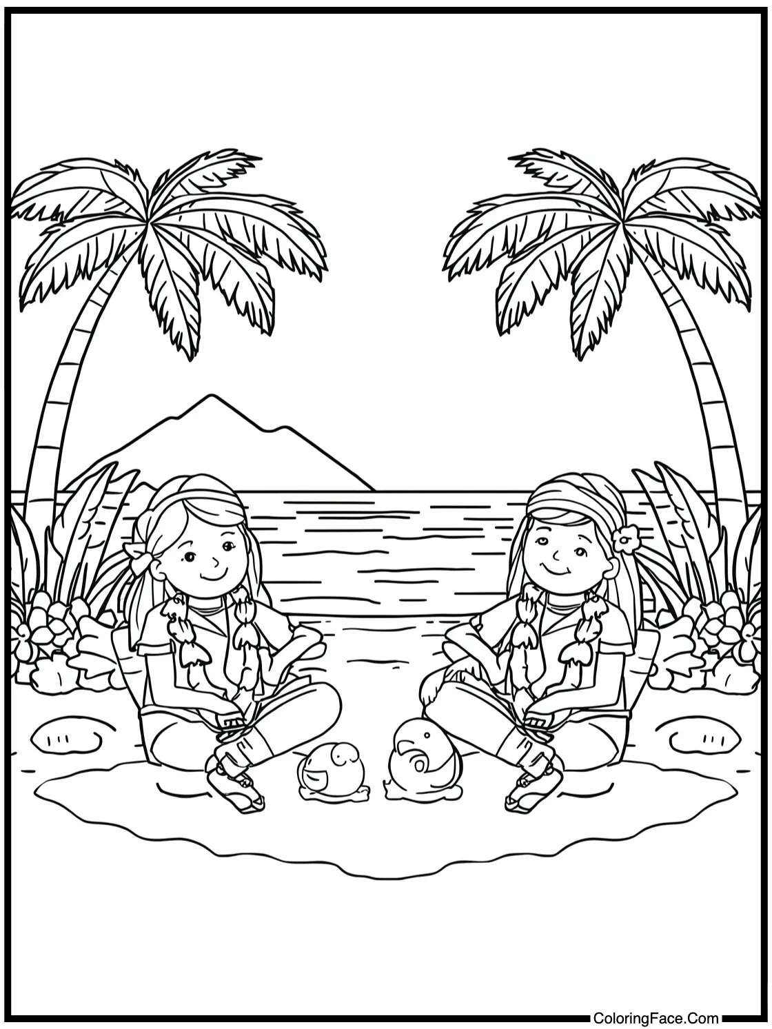 Happy people relaxing