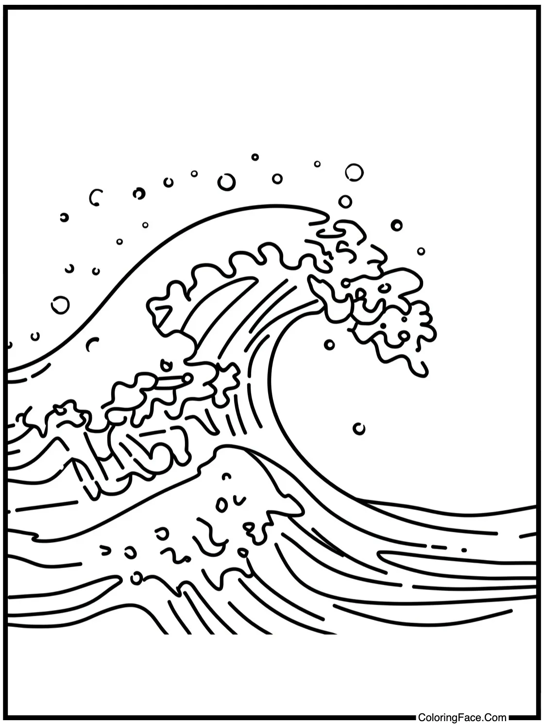 Gentle waves splashing