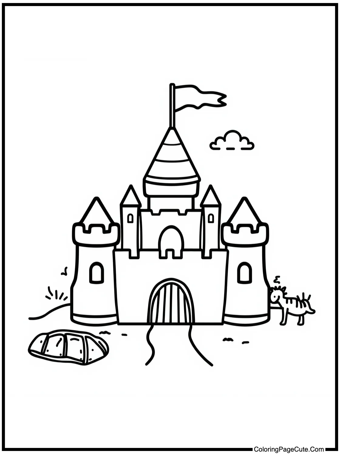 building a sandcastle