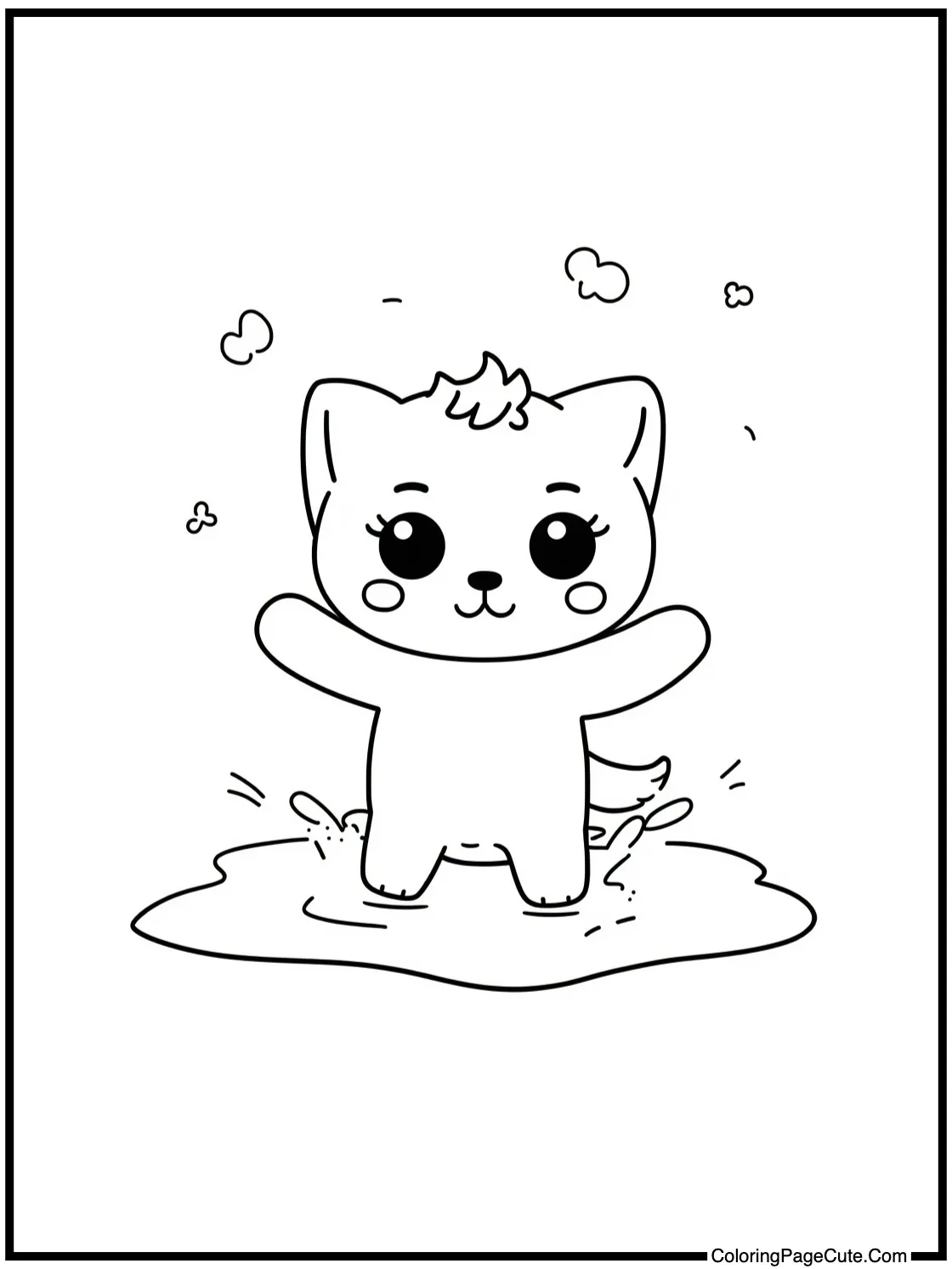 splashing in puddles