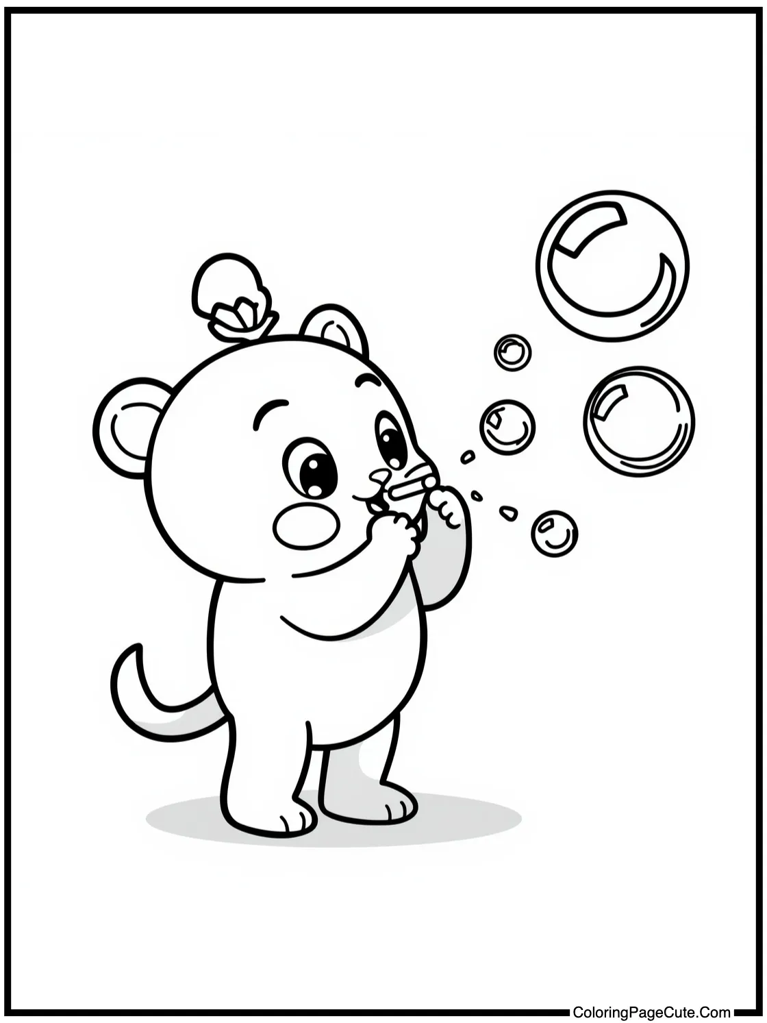 blowing bubbles