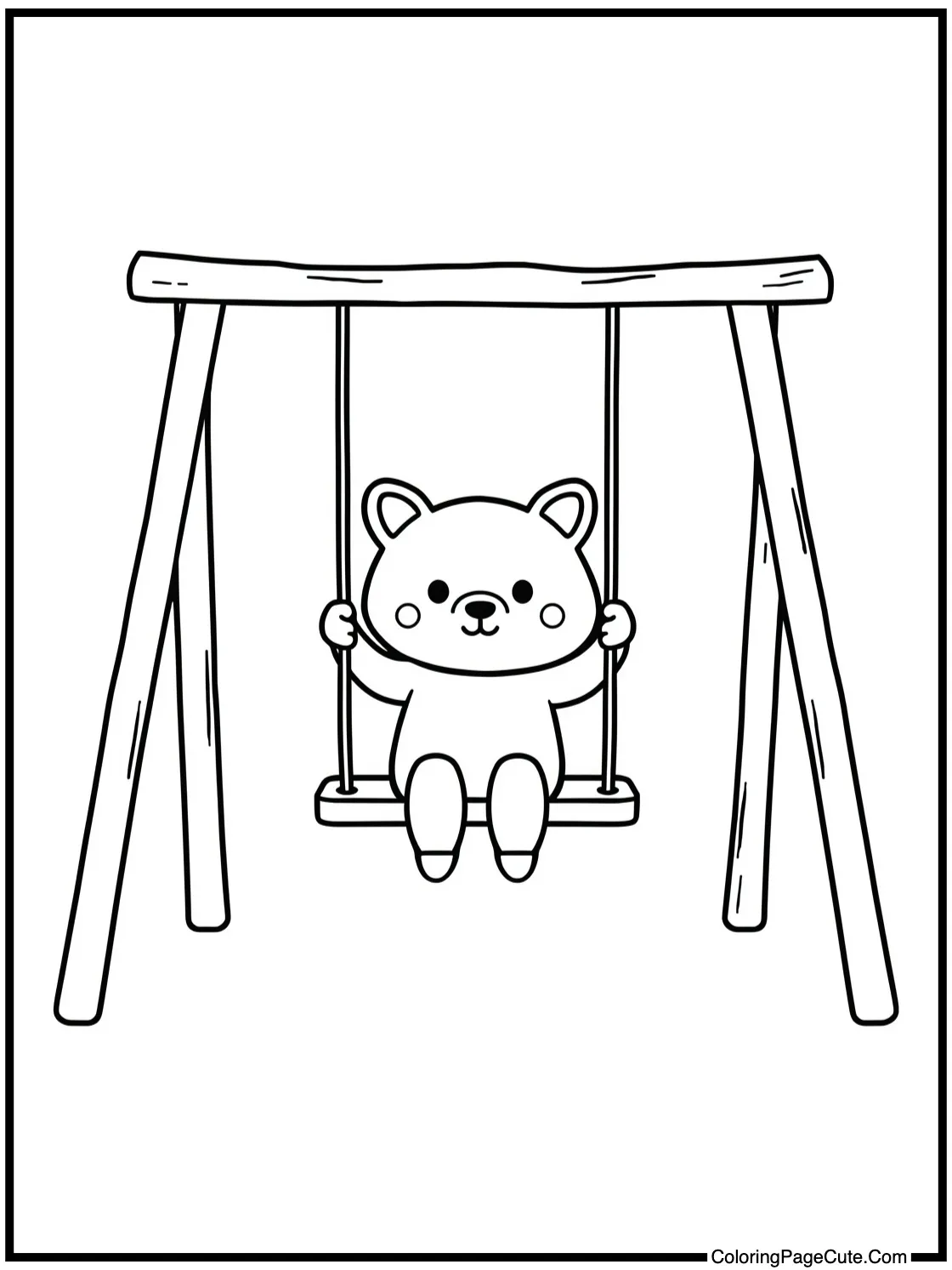 on a swing