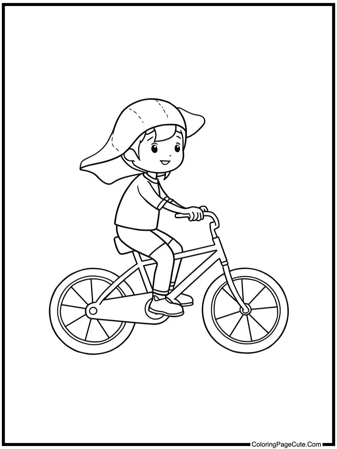 riding a bicycle