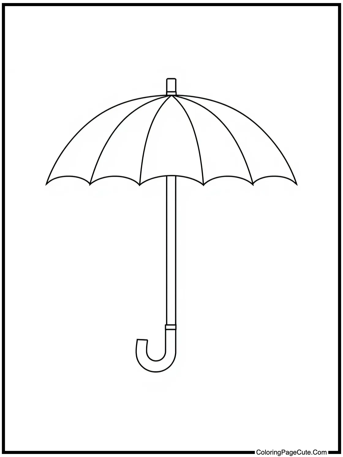 under an umbrella