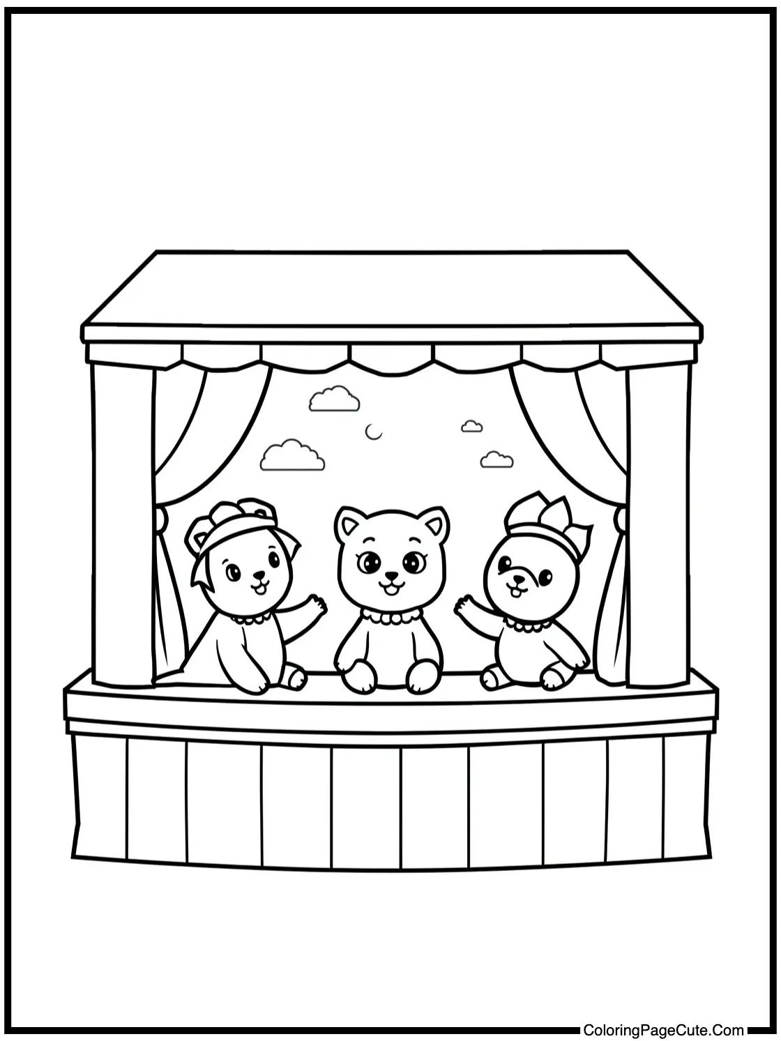 enjoying a puppet show