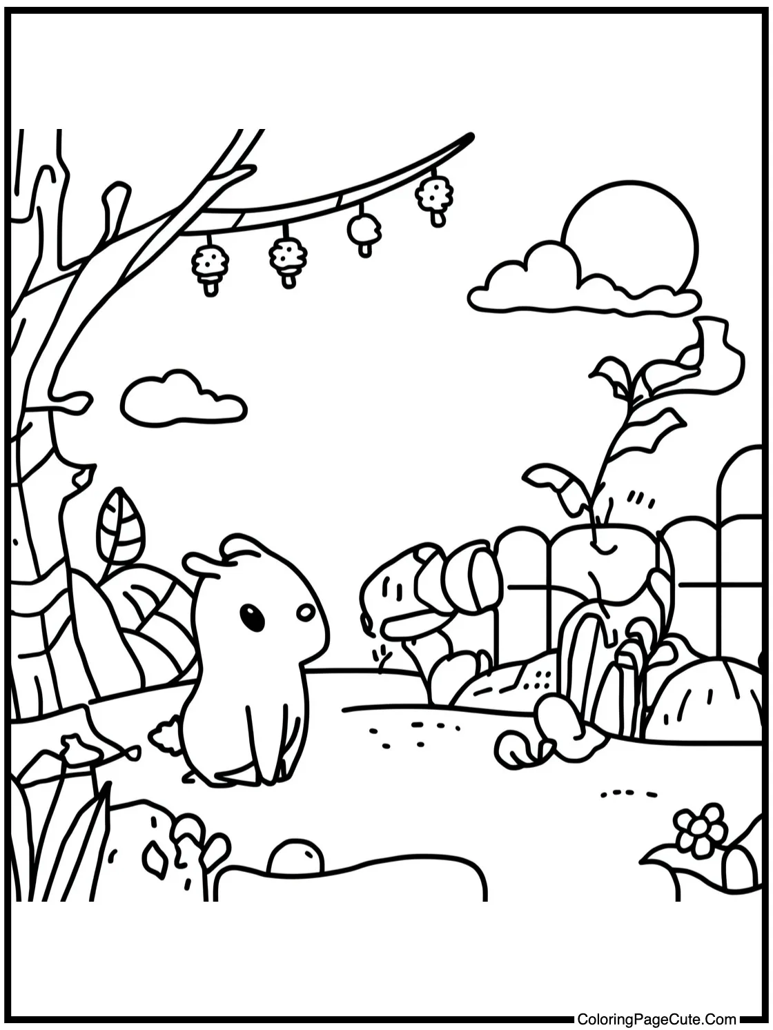 in a whimsical setting