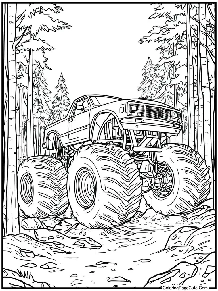 Giant wheels crushing cars