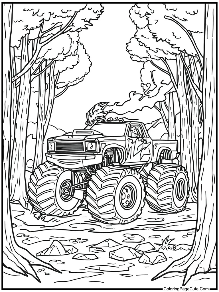 Dragon breathing fire exhaust