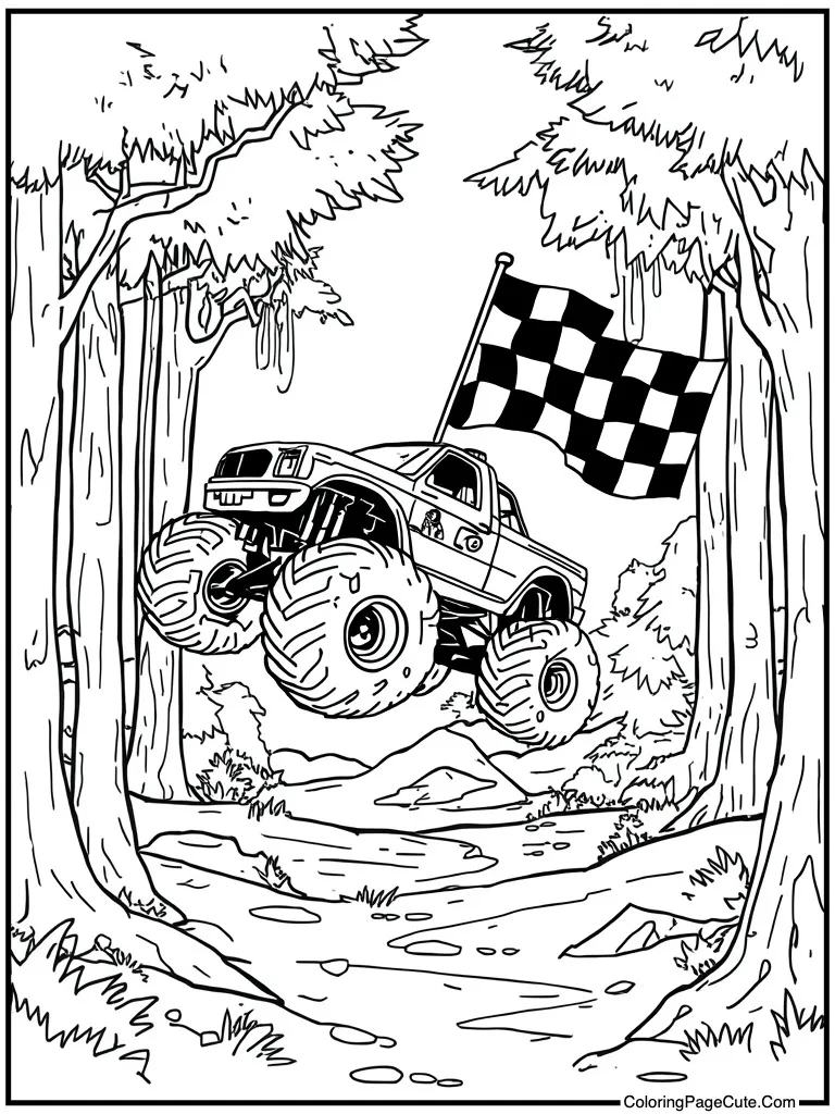 Racing flag checkered wave