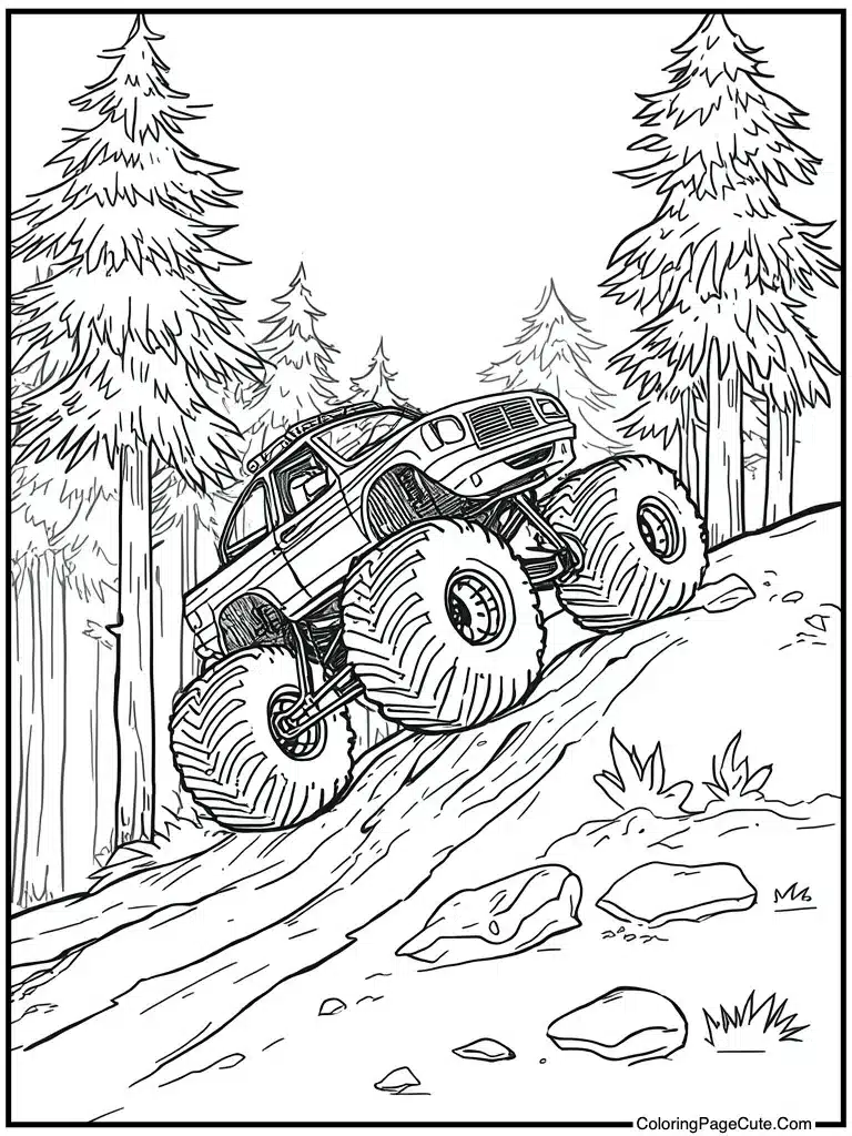 Climbing up steep hill