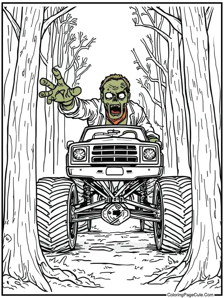 Zombie green hand reaching