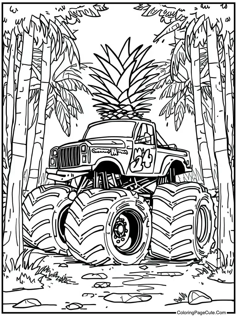 Pineapple tropical fruit spike