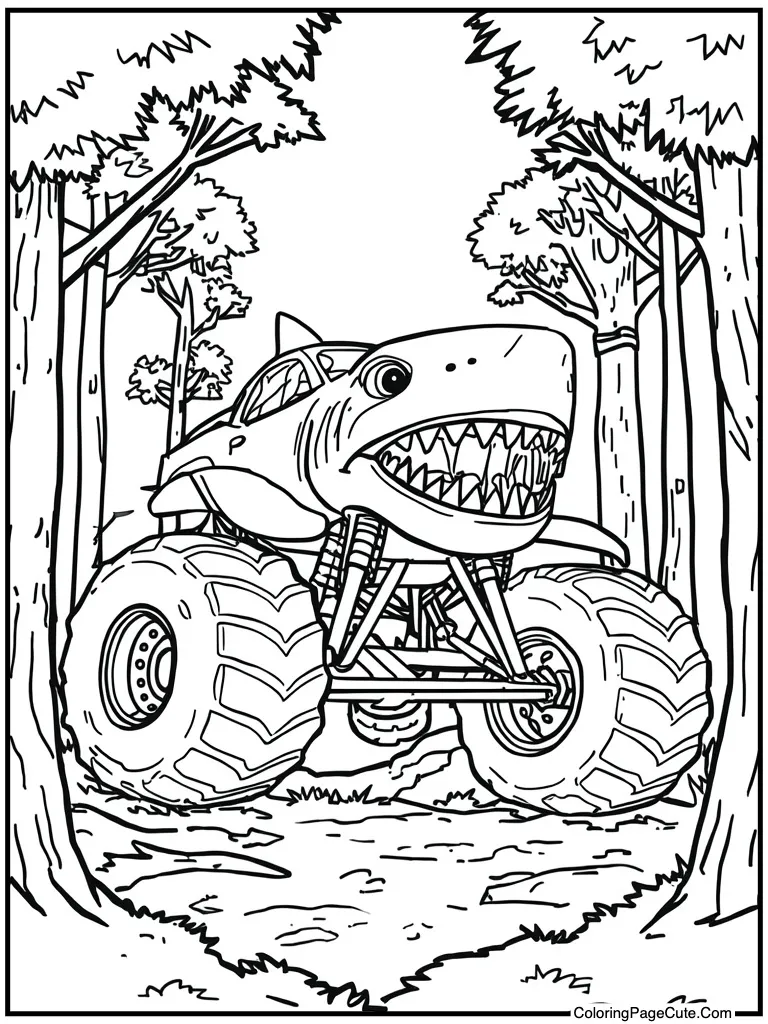 Shark body biting air