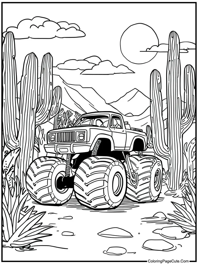 Desert cactus hot sun