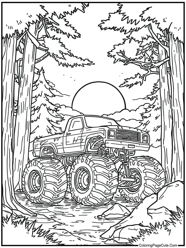 Sunset orange sky view