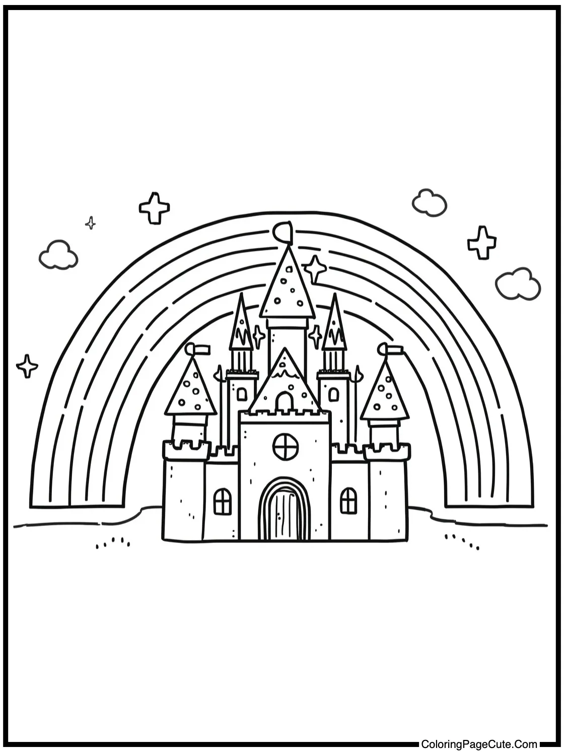 illustrating a magic castle