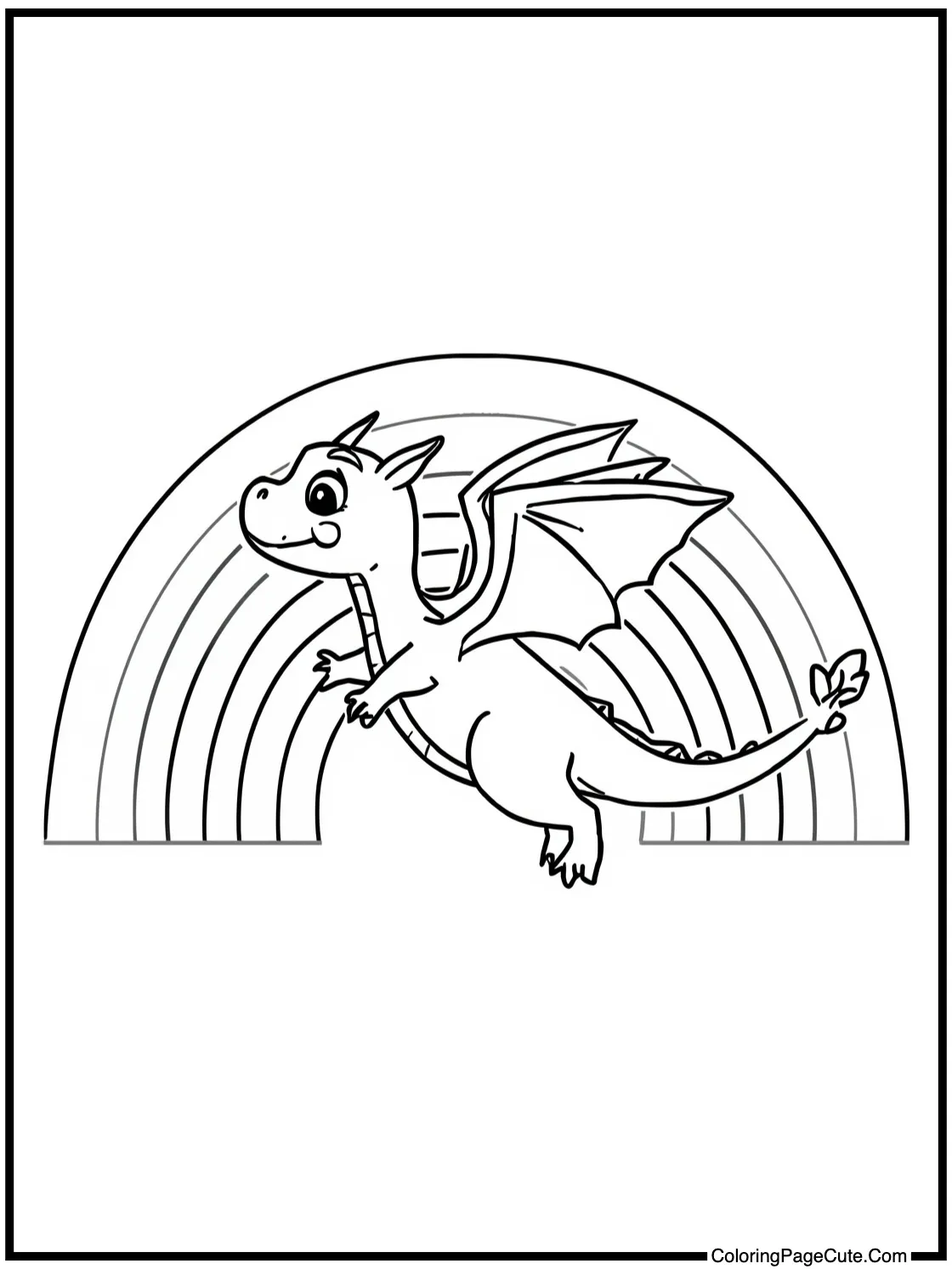 featuring a soaring dragon