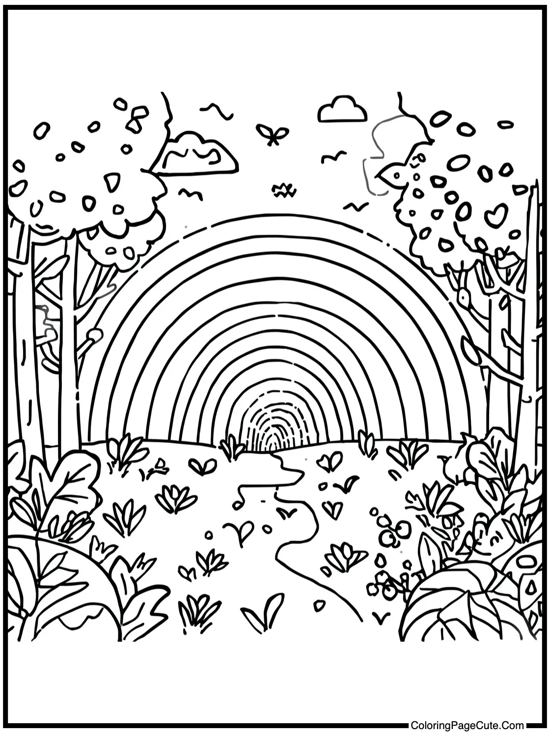 of a peaceful forest