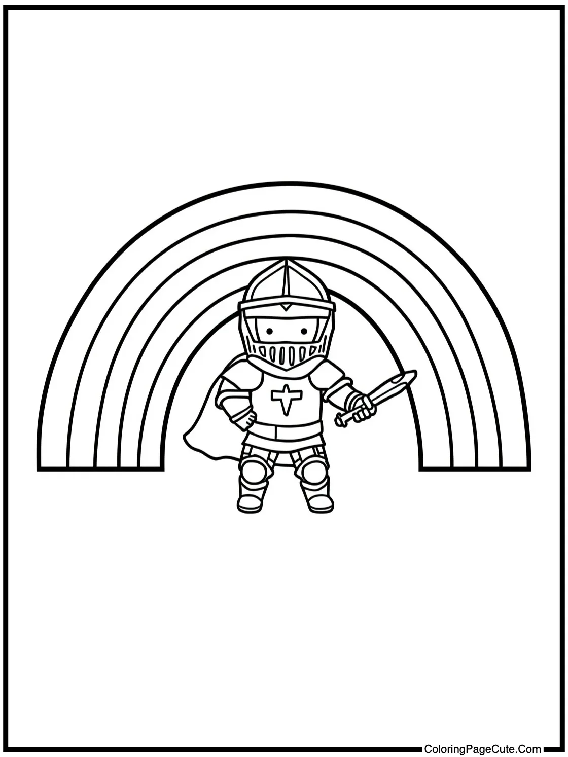 illustrating a brave knight