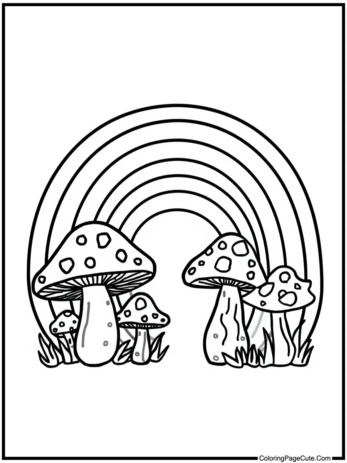 with glowing mushrooms