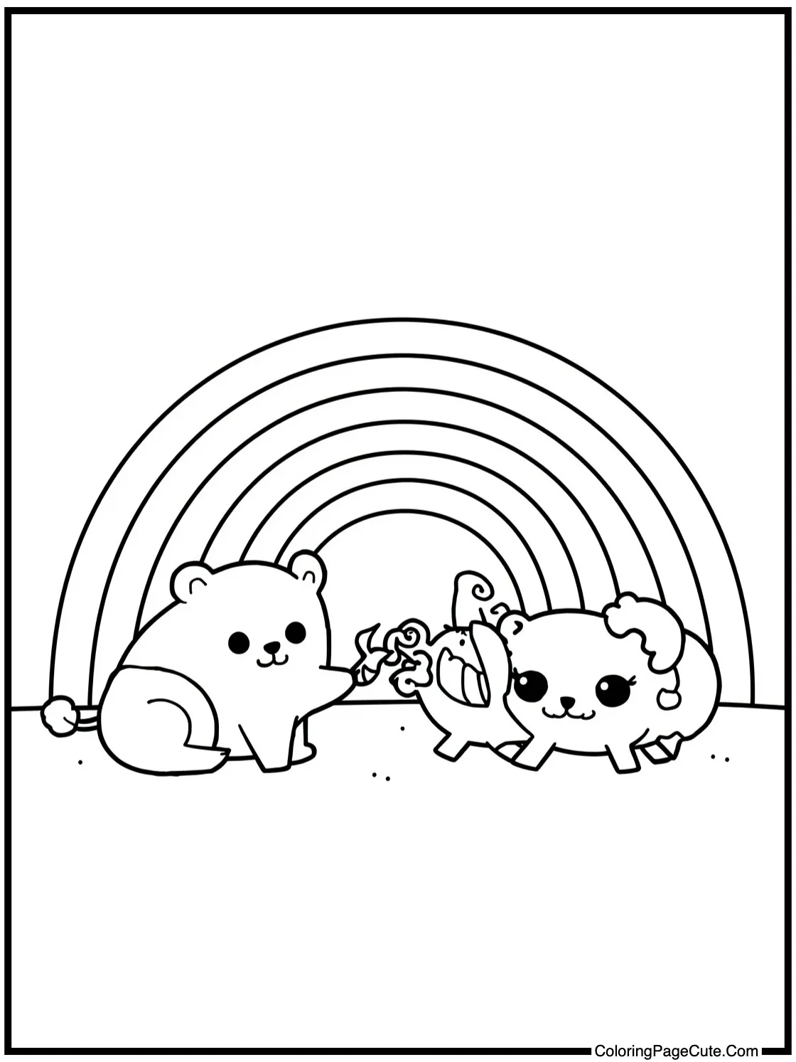 with cute animals playing