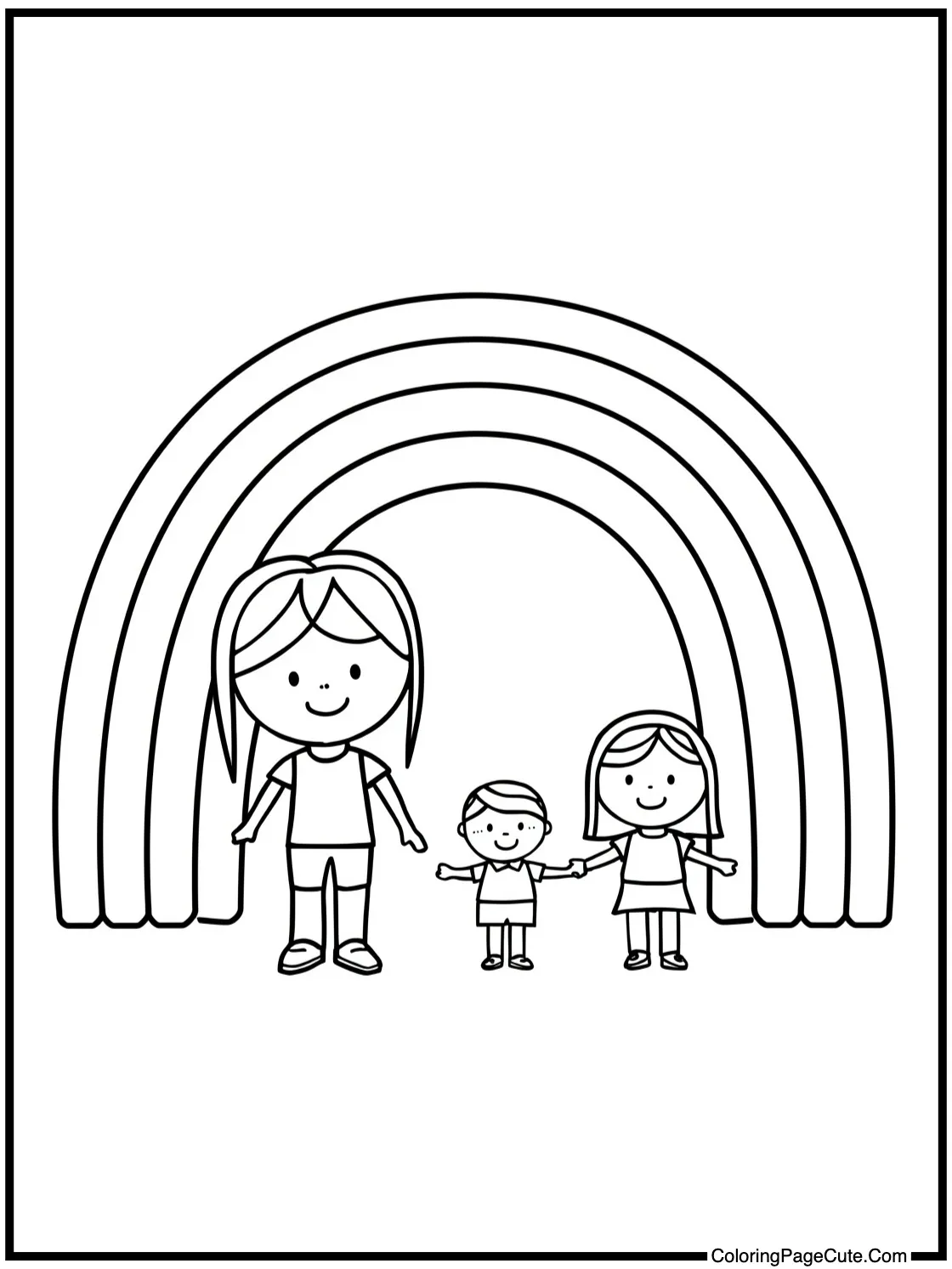 showing a happy family