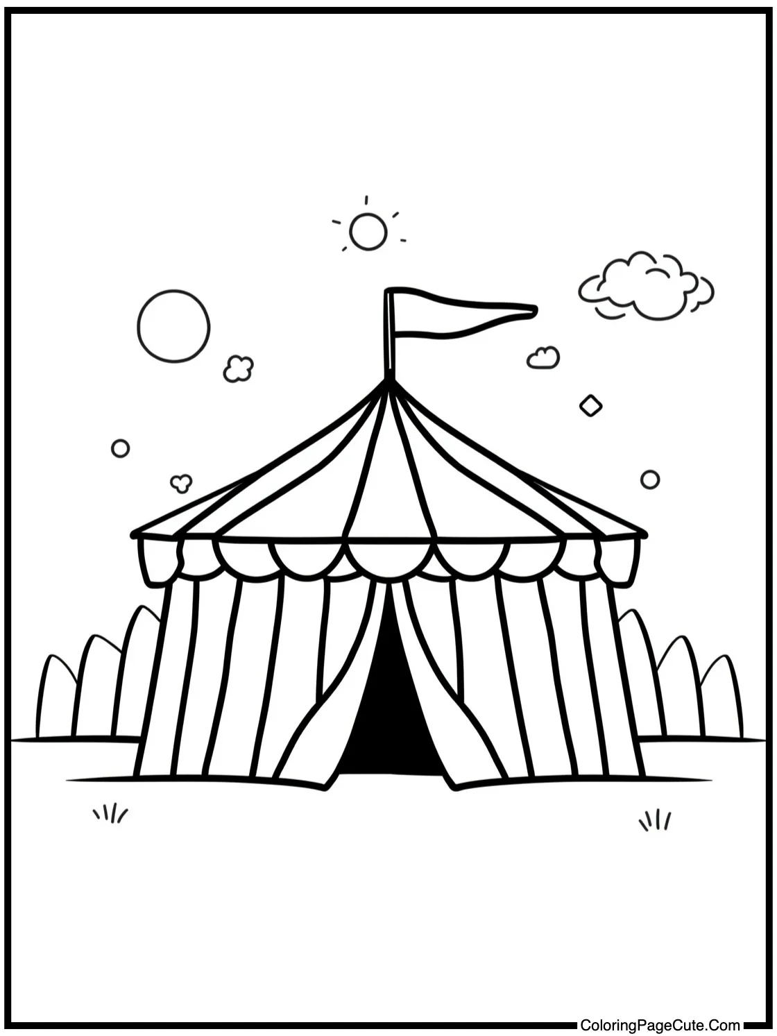 featuring a circus tent