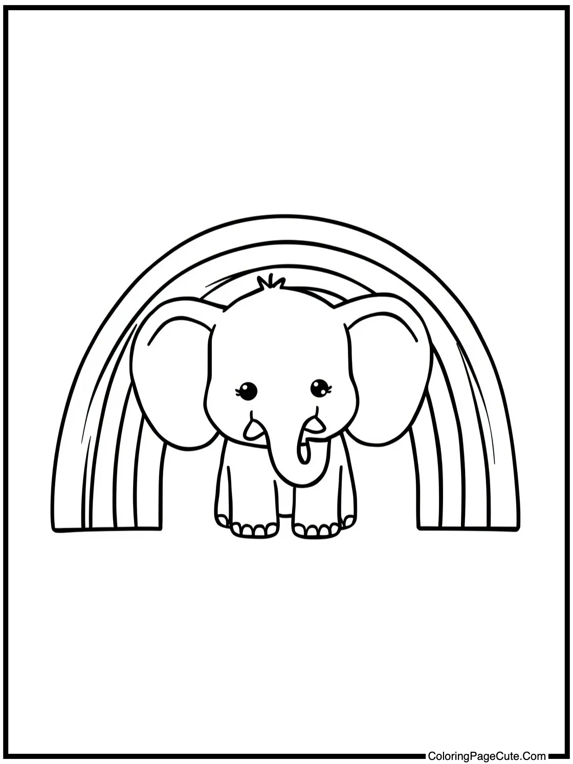 showing a happy elephant