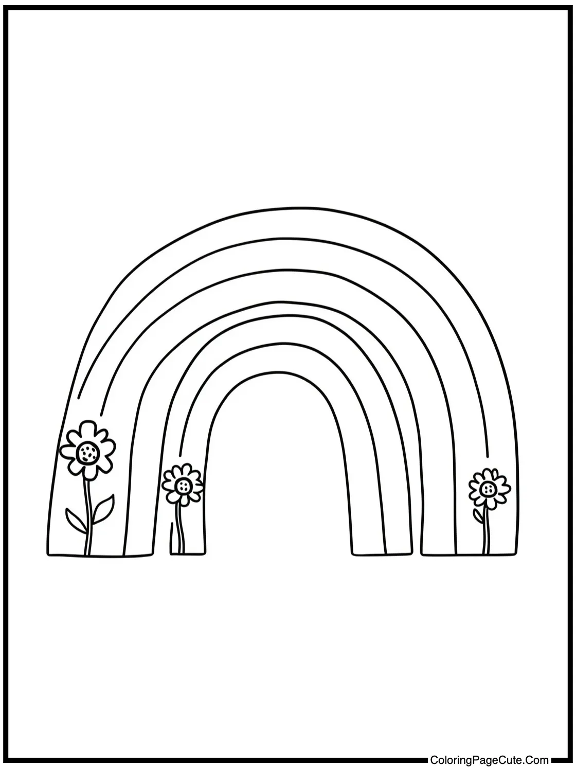 with blooming flowers