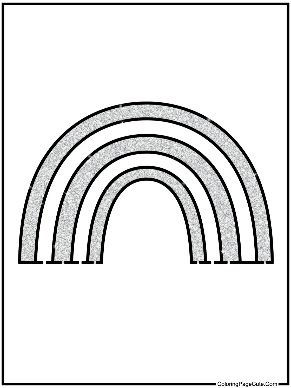 with sparkling glitter