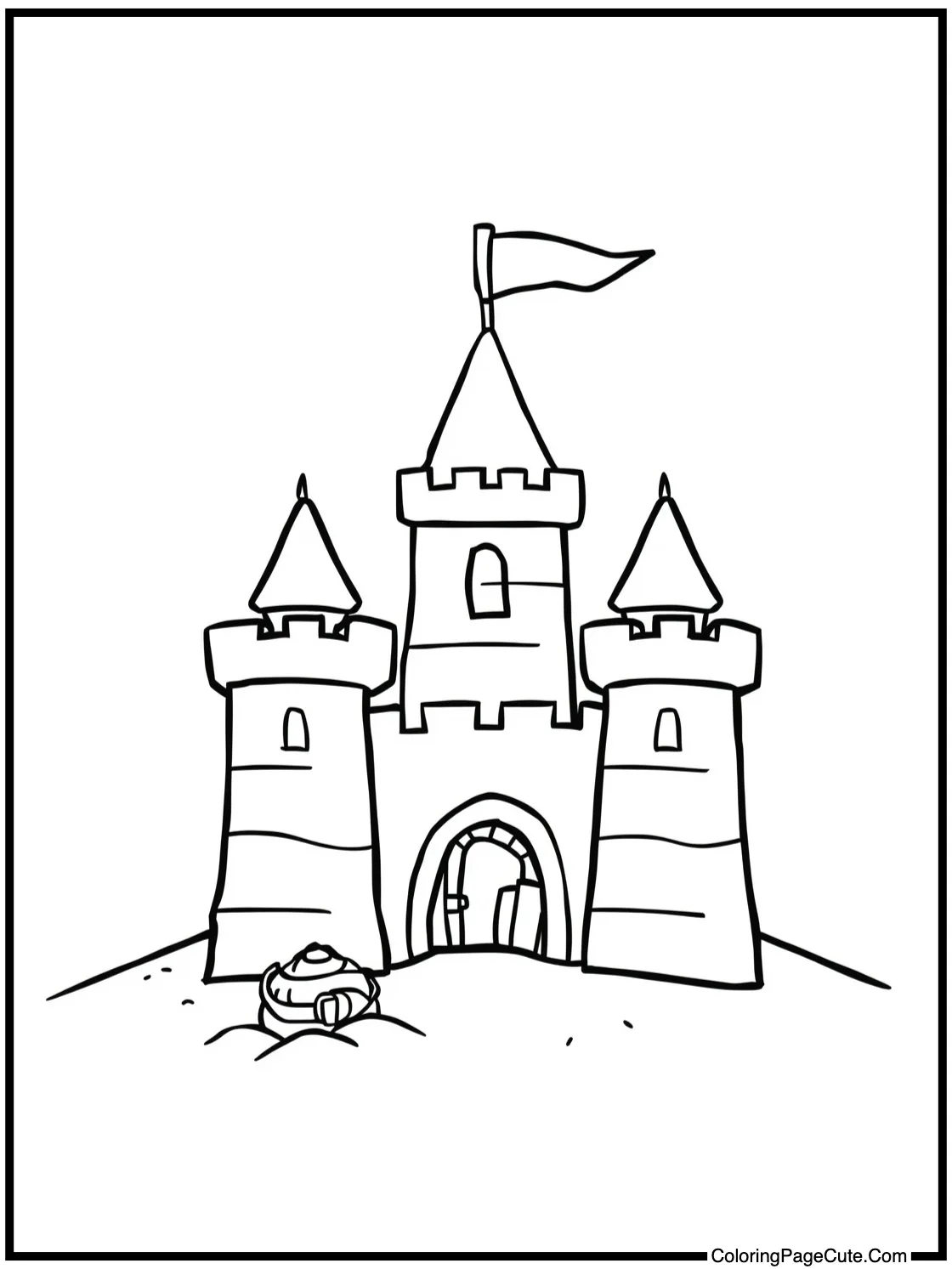 building a sandcastle