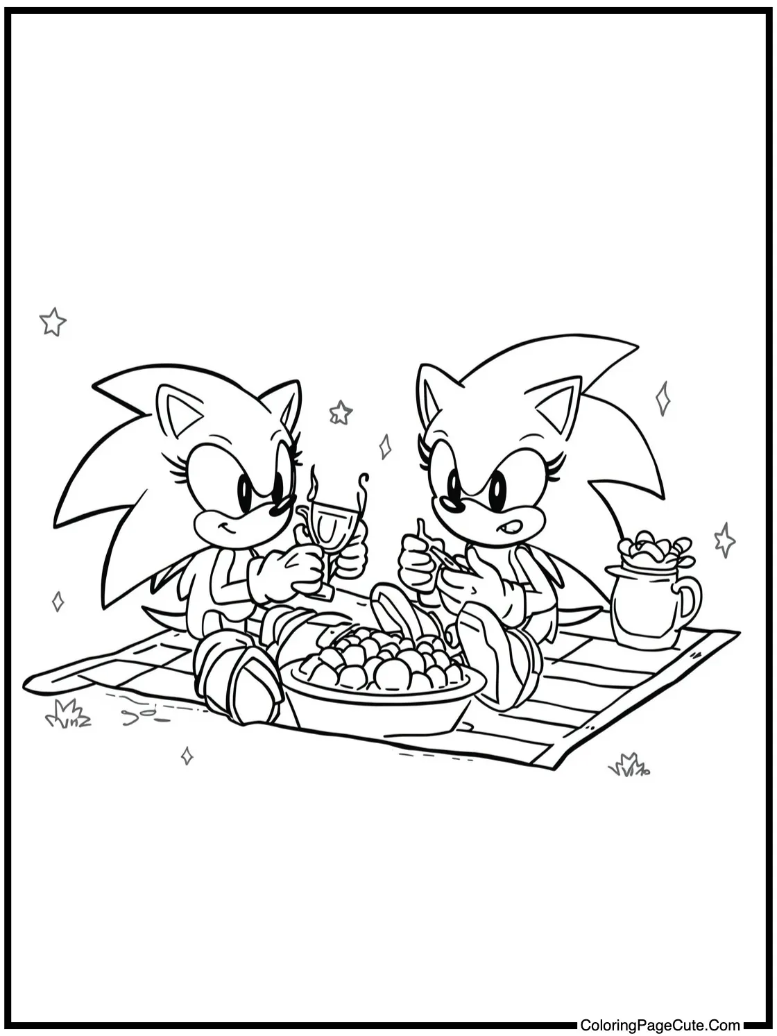 picnicking with friends