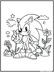 sonic coloring pages