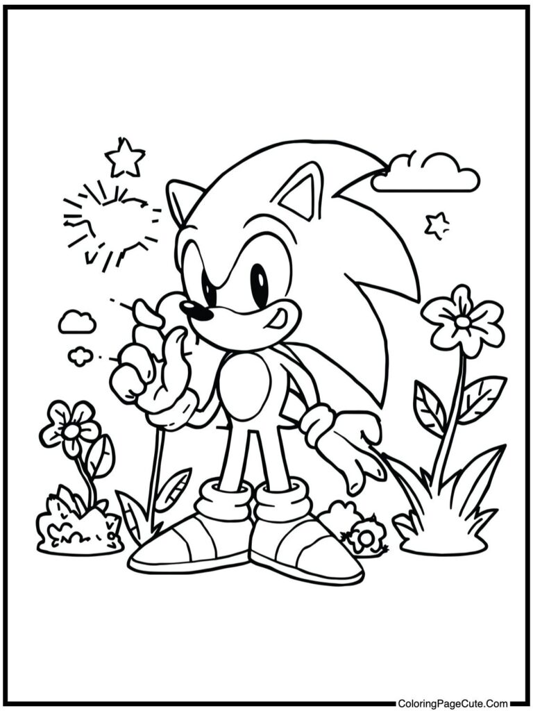 sonic coloring pages