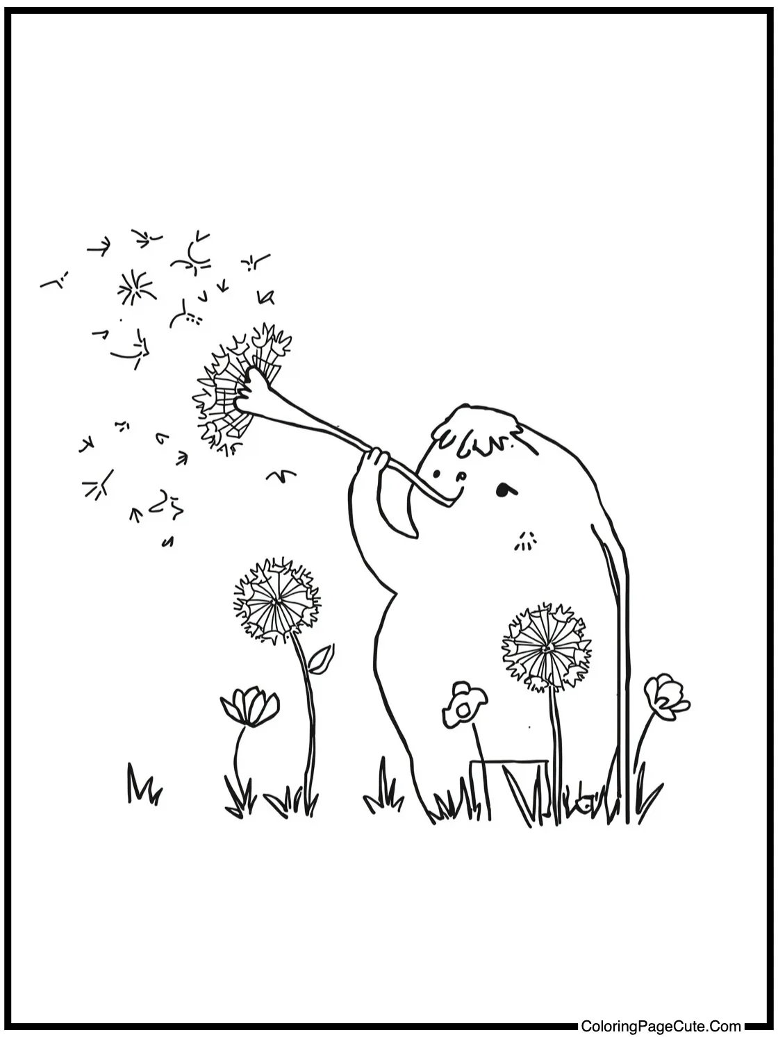 blowing dandelions
