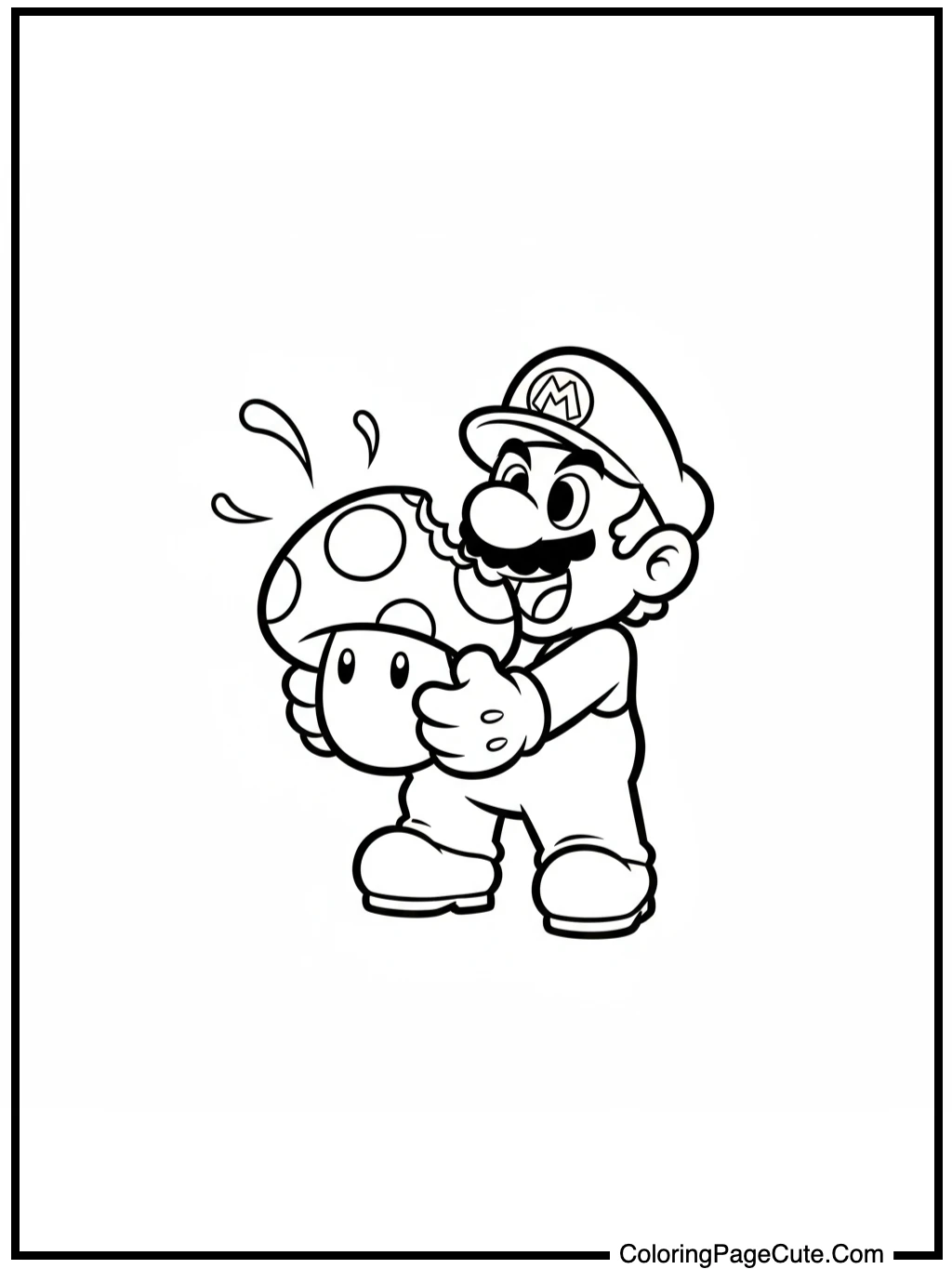 Super Mario Bros eating a mushroom