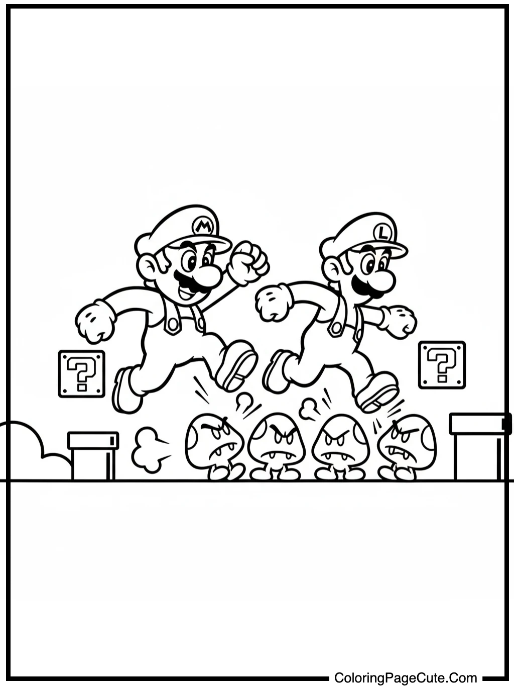 Super Mario Bros stomping Goombas