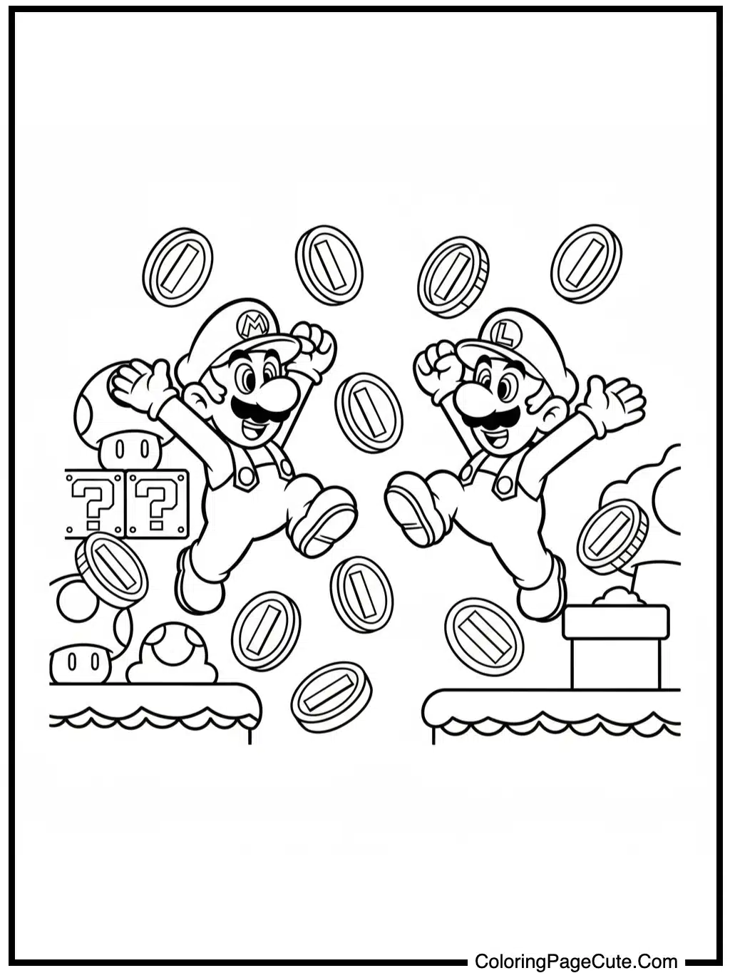 Super Mario Bros collecting coins