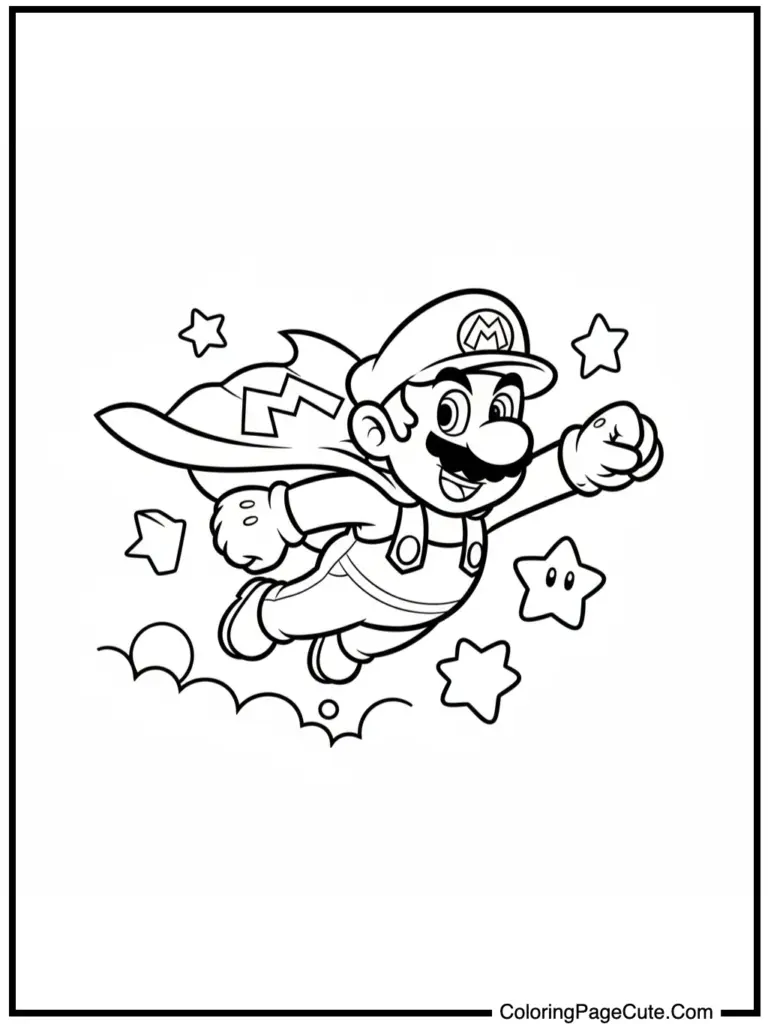super mario bros coloring pages