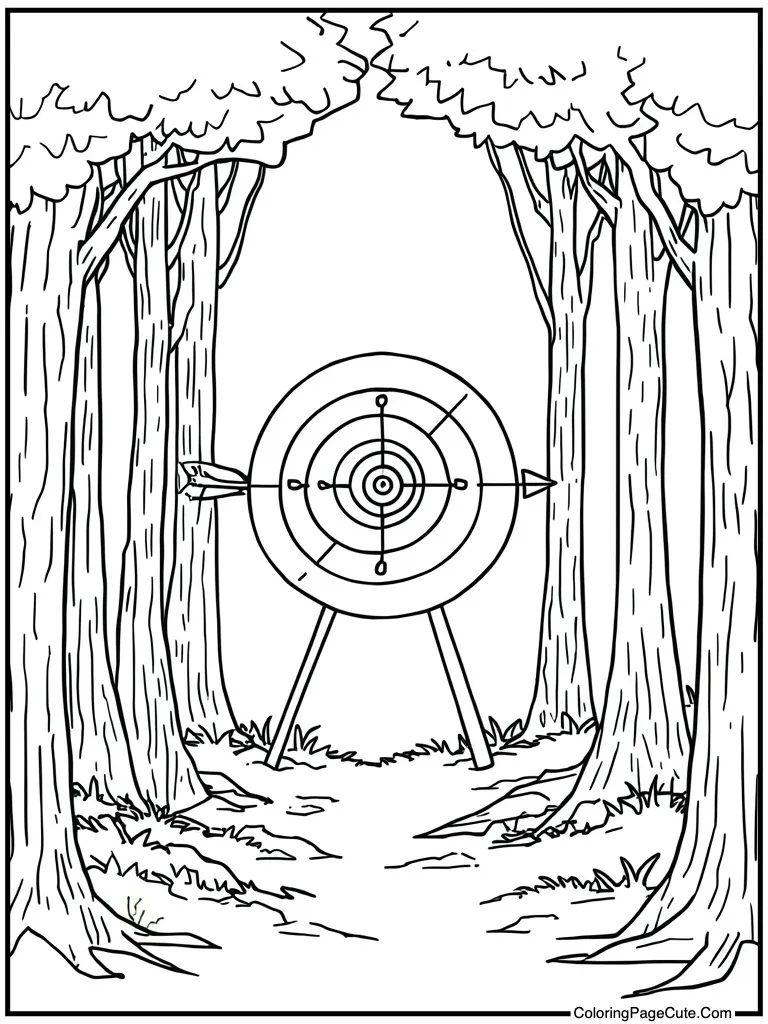 Arrow hitting bullseye target